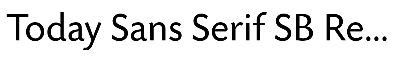 Today Sans Serif SB Regular